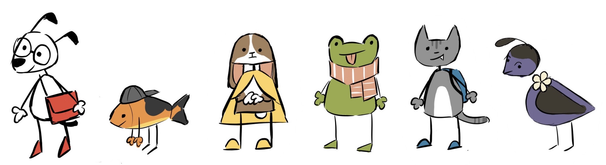 characters in full color