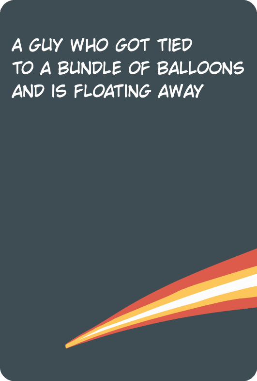 front of a subject card