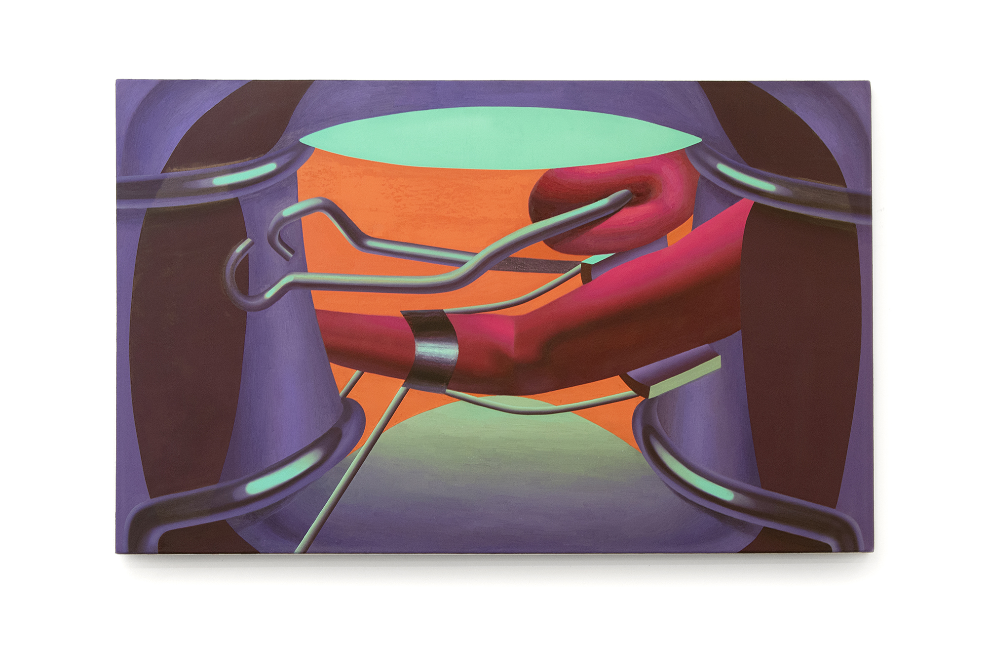 <span class='aN'>Kate Meissner, </span><i>Marionette Theater</i><br>2021, oil on canvas, 48 × 30″