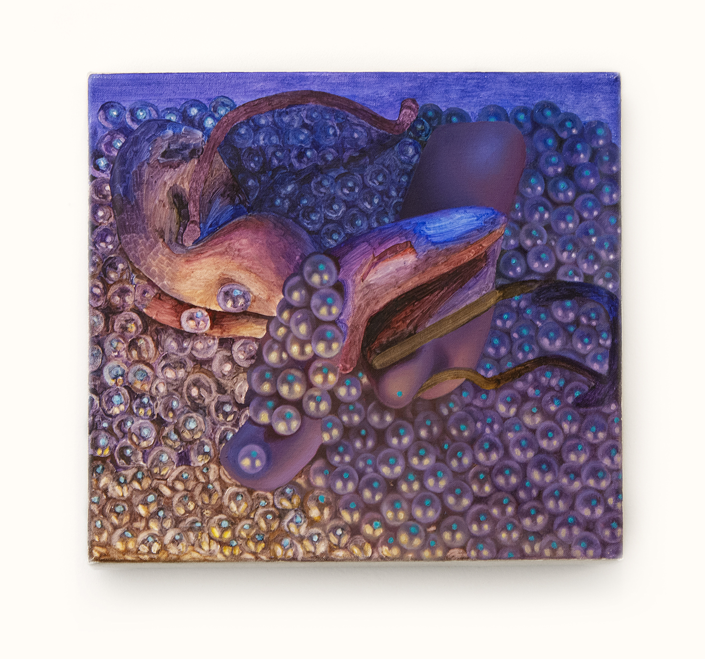 <span class='aN'>Kate Meissner, </span><i>Sensory Apparatus</i><br>2021, oil on linen, 12 × 11″